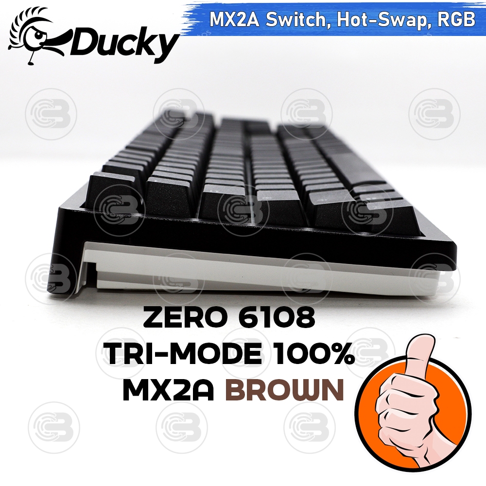 [CoolBlasterThai] Ducky ZERO 6108 Tri-Mode Connectivity BROWN MX2A Switch 100% TH/EN