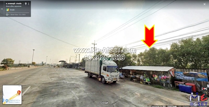 ขายที่ดินเปล่า ย่าน นาโคก อำเภอเมือง สมุทรสาคร ธนบุรีปากท่อ พระราม 2 : ใกล่ด่านชั่งฝั่งขาออก และ สนามแข่งรถ บีเรซไทยแลนด์แดร๊กเวย์ : 25-0-15.5 ไร่