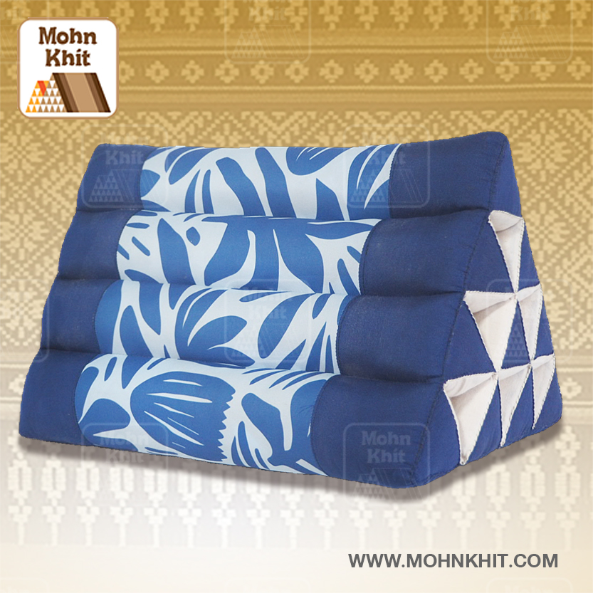 หมอนสามเหลี่ยม10ช่อง50x28x30Cm.Decorate design Triangle kapok 100%Traditional Floor Cushions 10 holes.