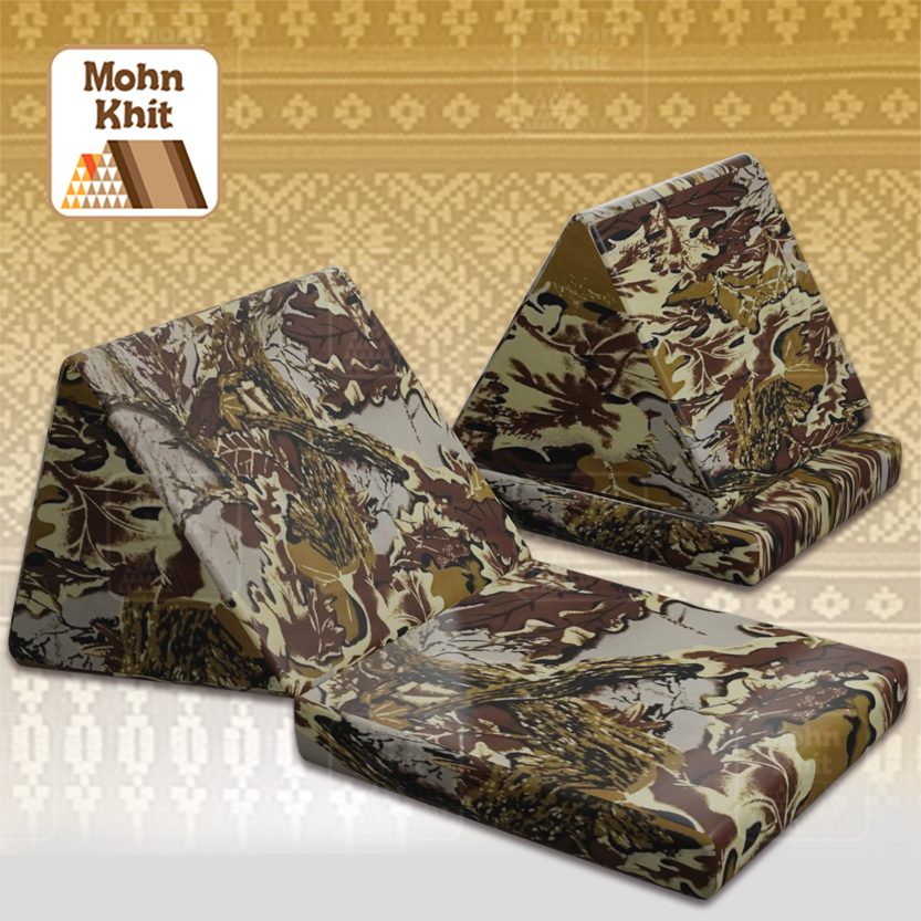 หมอนสามเหลี่ยม 15 ช่องติดเบาะ1 พับ ปลอกสวมซิป 57cmx76cmx36 cm Triangle Khit Thai Floor Cushions Traditional handmade 15 holes with 1 part of mattress.