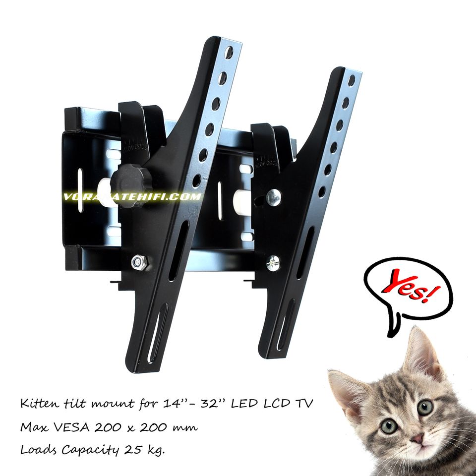 KITTEN ขาแขวนทีวี LED TV ปรับก้มได้ สำหรับทีวีขนาด 14 - 43 นิ้ว ที่มีระยะรูยึดขาแขวนด้านหลังทีวีไม่เกิน 20x20 ซม.