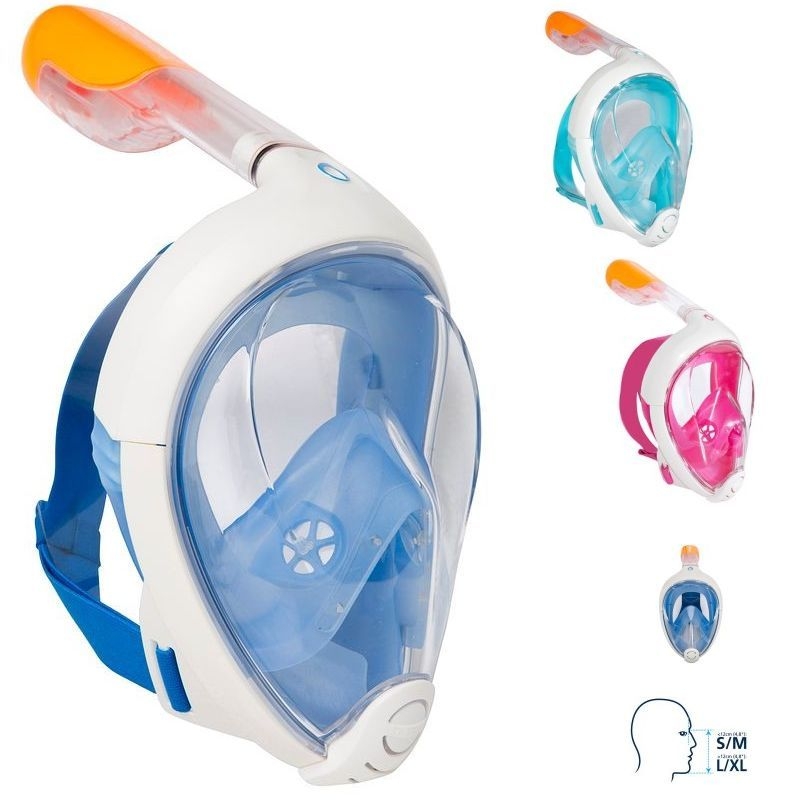 EASYBREATH Triprod full face mask เทคโนโลยี่ใหม่ ลิขสิทธิ์แท้ หน้ากากดำน้ำไม่ต้องคาบท่อหายใจทางจมูกได้