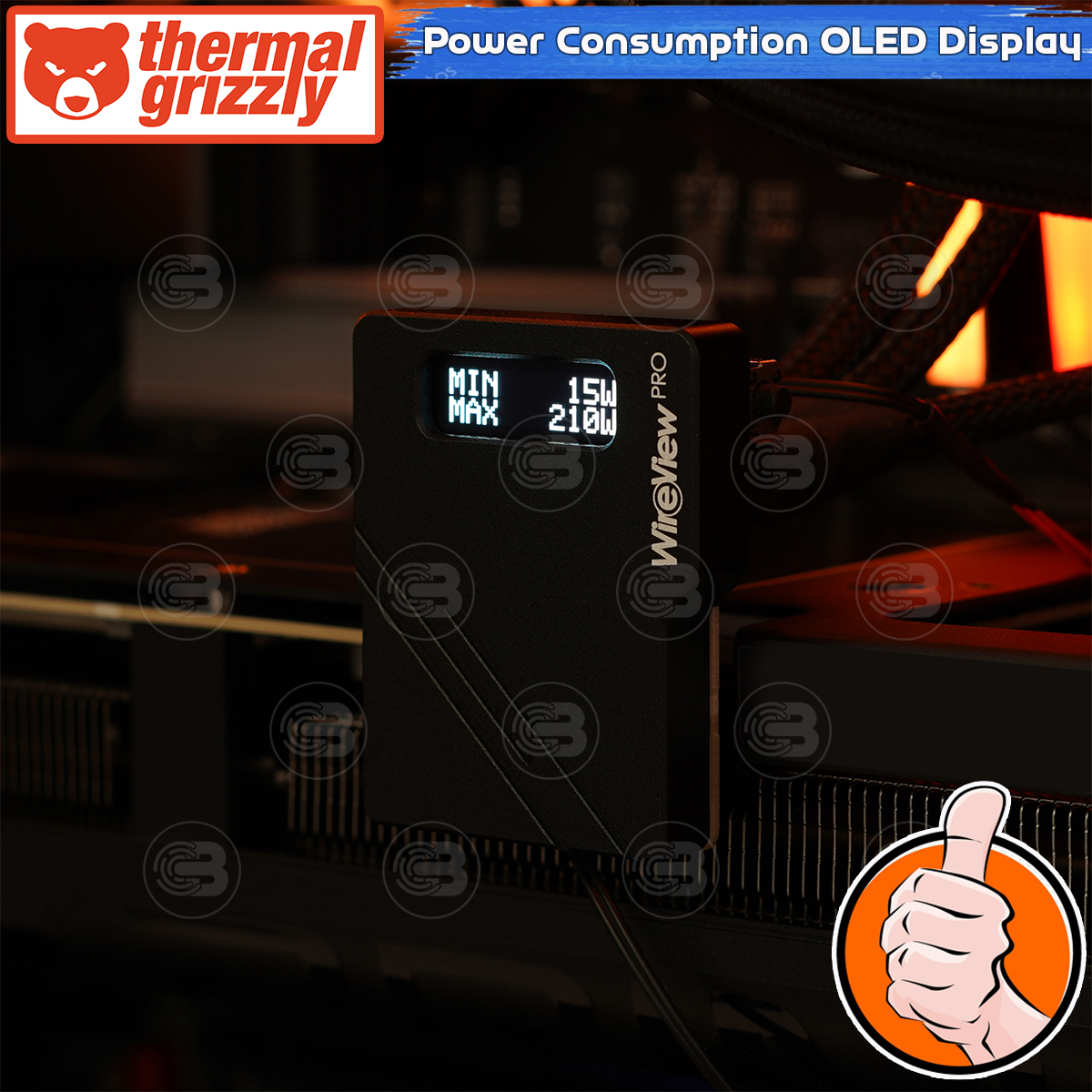 [CoolBlasterThai] Thermal Grizzly WireView GPU Pro (WV-P-H1R) 12VHPWR Reverse GPU Power Consumption OLED Display
