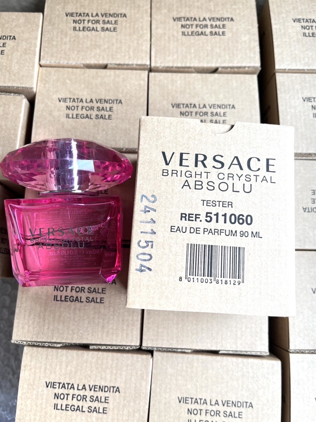 กล่องเทสเตอร์ Versace Bright Crystal Absolu Eau De Parfum 90ml. ของแท้