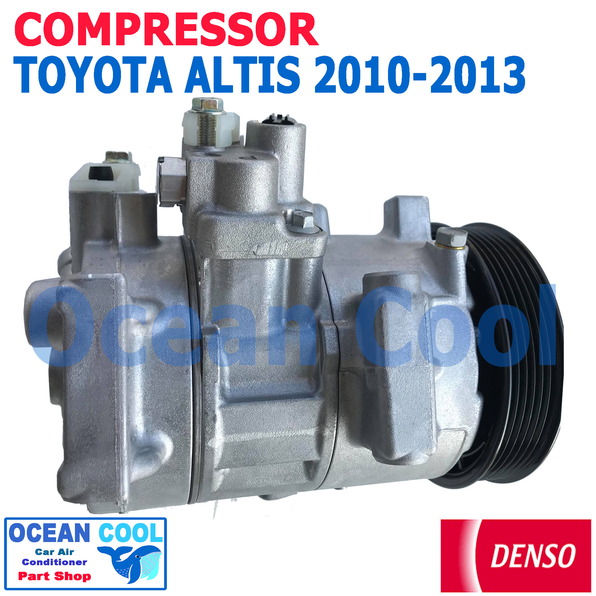 คอมเพรสเซอร์ อัลติส 2010 - 2013 COM0069 DENSO แท้ รหัส 447150-48404D Compressor toyota Altis 2010 - 2013 มี คอนโทรลวาล์ว ควบคุม คอมแอร์รถยนต์ คอมแอร์ คอมเพลสเซอร์ คอม โตโยต้า แอลติส พ.ศ 2553 ถึง 2556 อะไหล่ แอร์ รถยนต์ 2011 2012 2554 2555