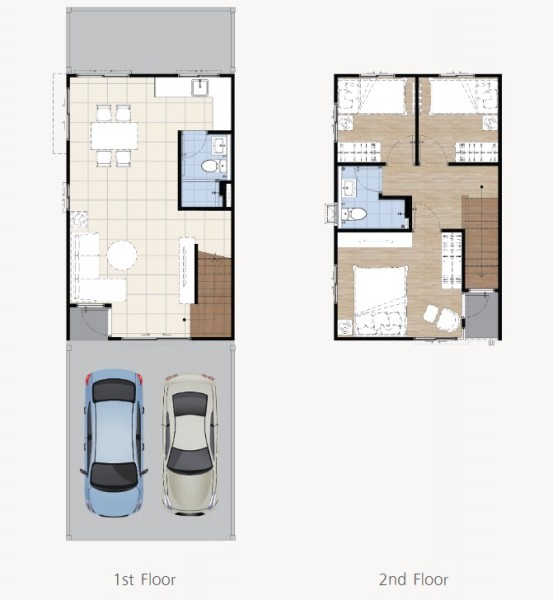 ขายและเช่าทาวน์โฮม ย่าน ท่าข้าม พระราม2 บางขุนเทียน เทียนทะเล : ม.ซิตี้เซนส์ พระราม2-ท่าข้าม City Sense Rama 2-Thakham : 2 ชั้น 20.6 ตร.วา