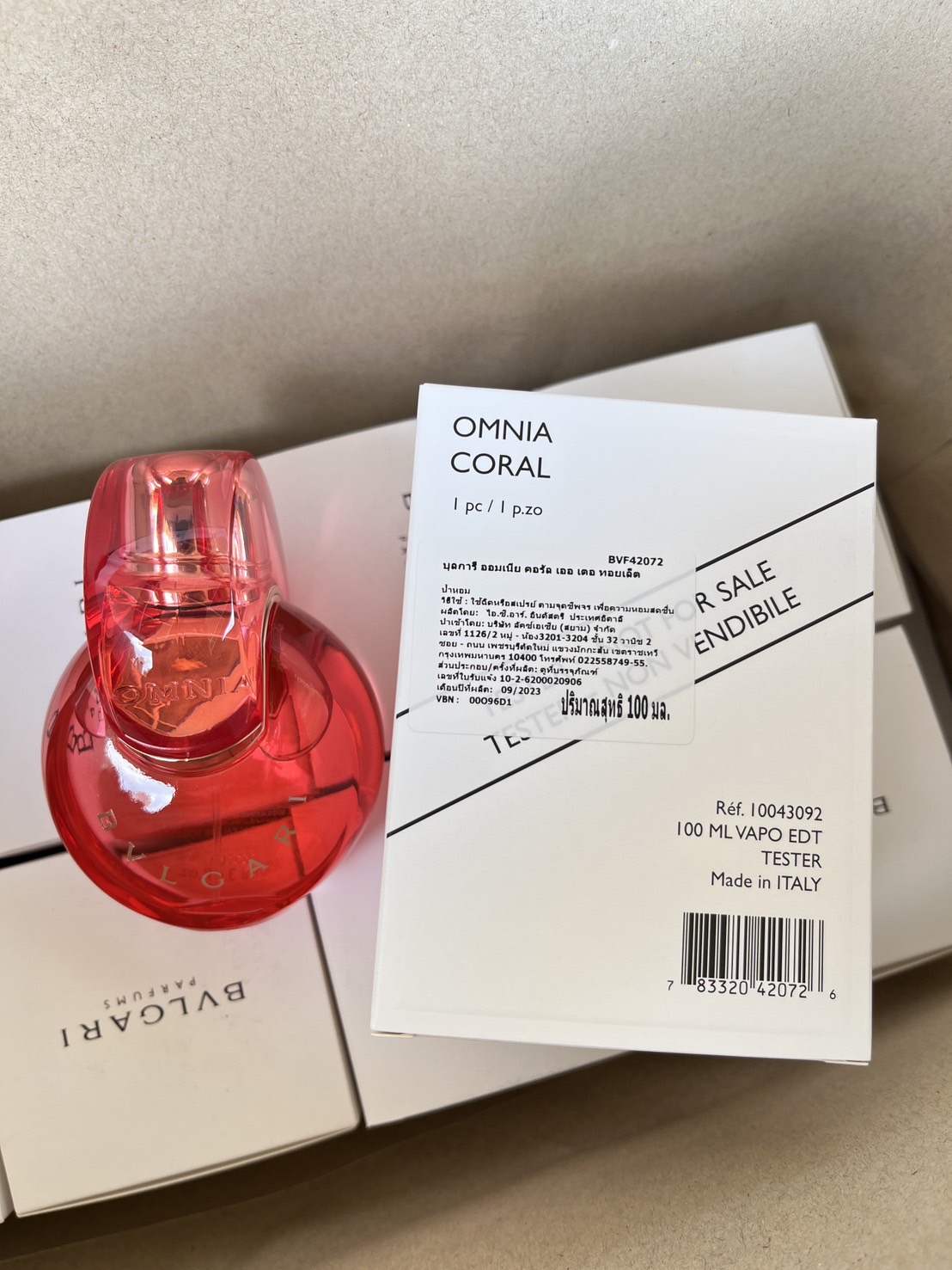 น้ำหอมกล่องเทสเตอร์ Bvlgari Omnia Coral Eau De Toilette 100ml. ของแท้