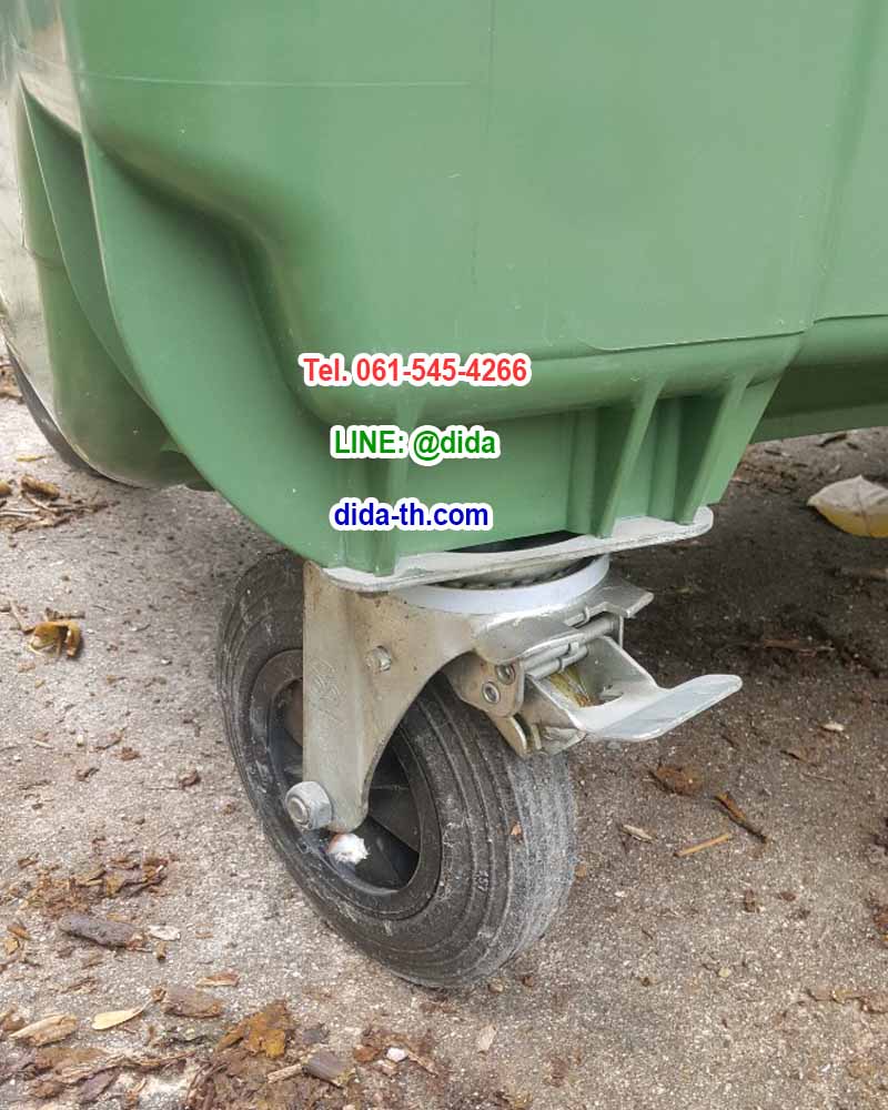 ถังขยะ กทม. ถังขยะพลาสติก พร้อมล้อเข็น 770 ลิตร ฝาเรียบ