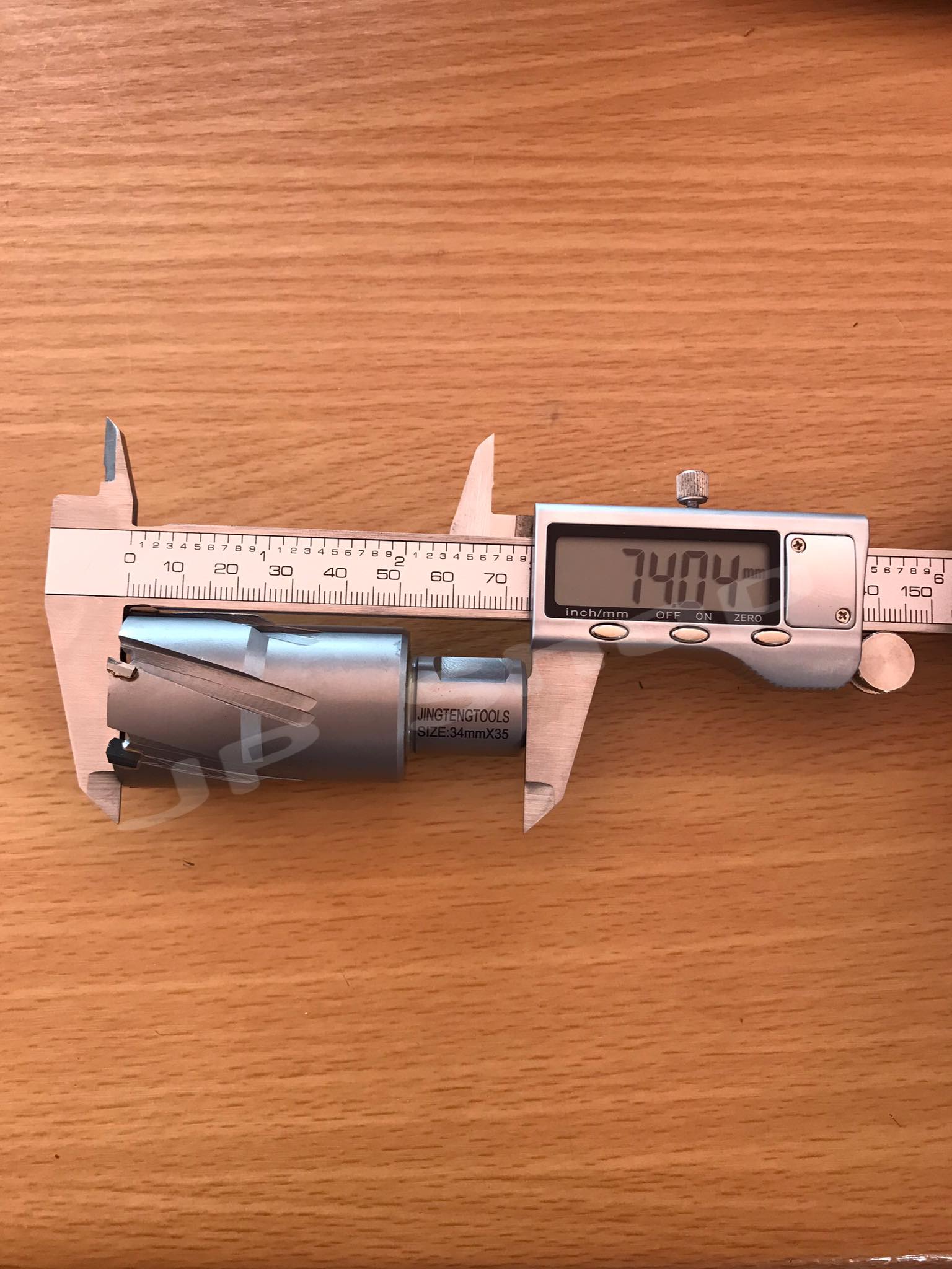 ดอกสว่านเจ็ทบอส แบบโฮลซอว์คาร์ไบสำหรับเจาะเหล็กหนา ด้วยสว่านแม่เหล็กไฟฟ้า ขนาด34*35 มม #3435