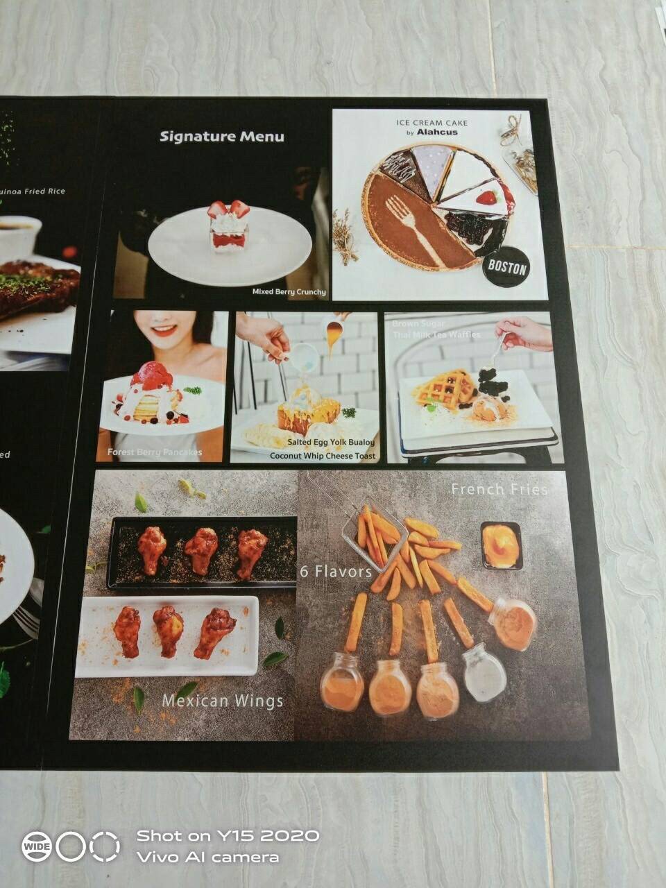 งานพิมพ์สกีน สติ๊กเกอร์ติดพาสวู๊ด ร้านอาหาร