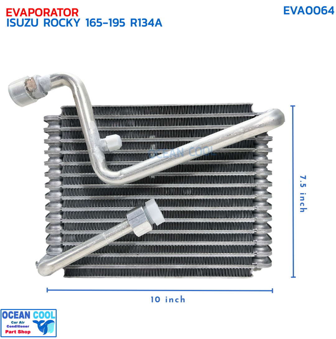 คอยล์เย็น อีซูซุ ร็อกกี้ 165-195 แรง R134a EVA0064 EVAPORATOR ISUZU ROCKY 165-195 R134 ตู้แอร์ คอยเย็น รอกกี้ แผงคอยเย็น ร็อกกี้ แอร์รถยนต์
