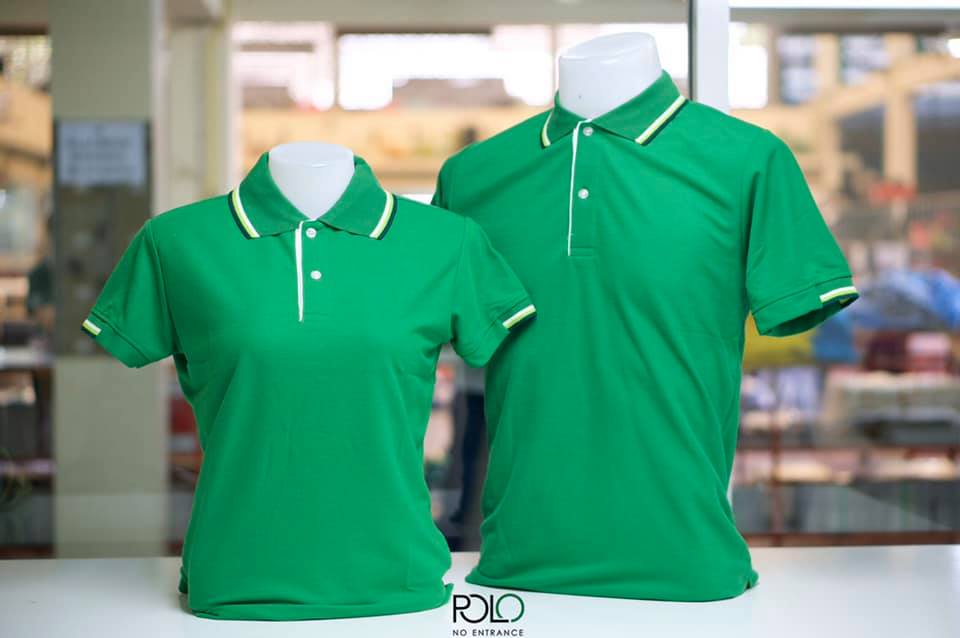 PLEN POLO เสื้อโปโล เสื้อคอปก เสื้อยูนิฟอร์ม เขียวไมโลขลิบปก