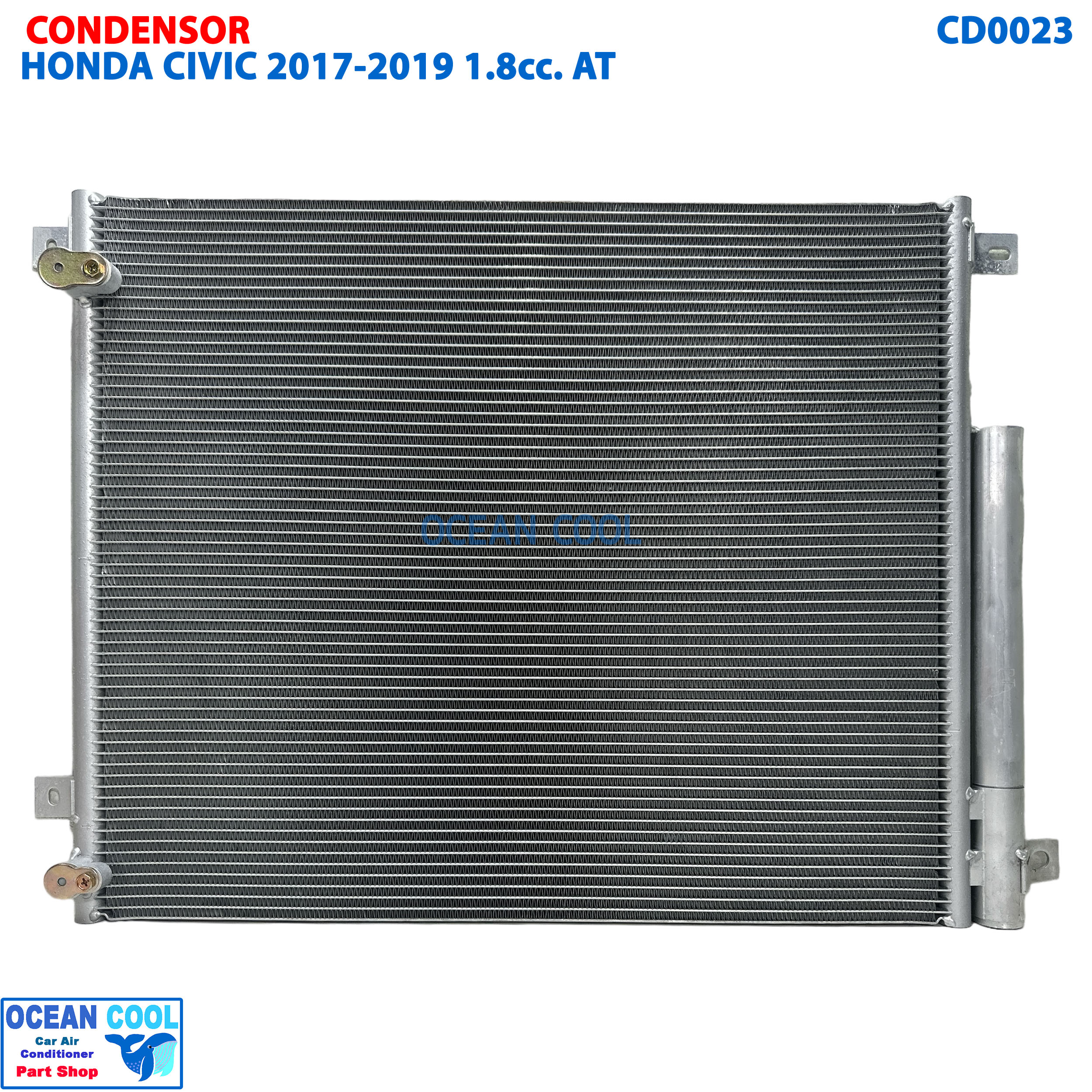 แผงแอร์ ฮอนด้า ซีวิค 2017 -2019 เครื่อง 1.8 ออโต้ คอนเดนเซอร์ (แผงคอยล์ร้อน) PACO CONDENSER honda civic auto CD0023