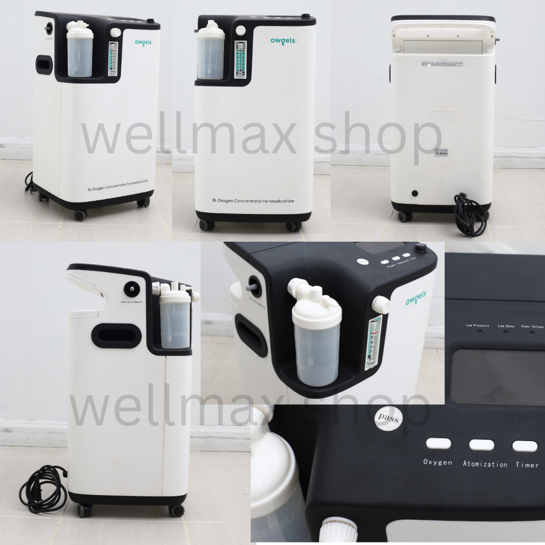 เครื่องผลิตออกซิเจนเครื่องเพิ่มความเข้มข้นของออกซิเจน 5 ลิตร ยี่ห้อ Owgels รุ่น OZ-5-01TW0
