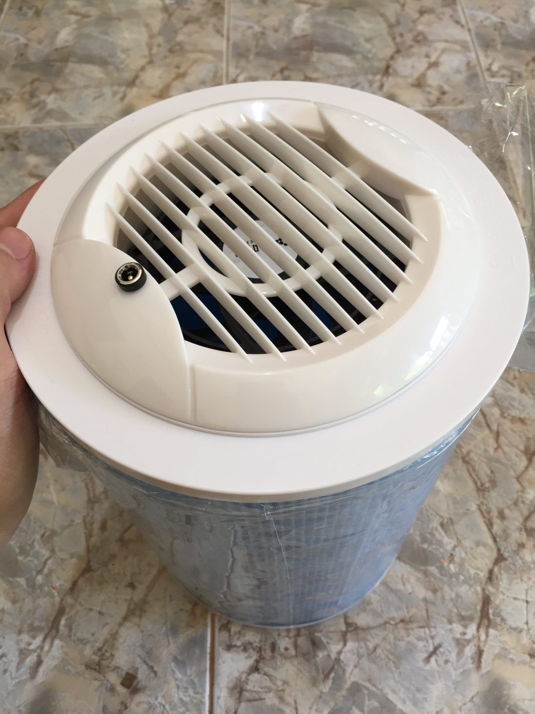 เครื่องฟอกอากาศ กรองฝุ่น PM2.5 ราคาประหยัด ไส้กรอง HEPA H12 สีฟ้า (Air Purifier)