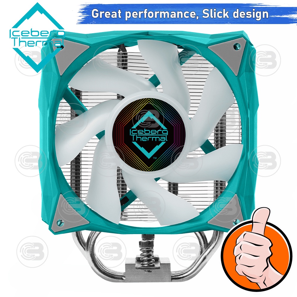 [CoolBlasterThai] Iceberg Thermal IceSLEET G4 OC Teal Multi Compatible Tower CPU Cooler with A-RGB
