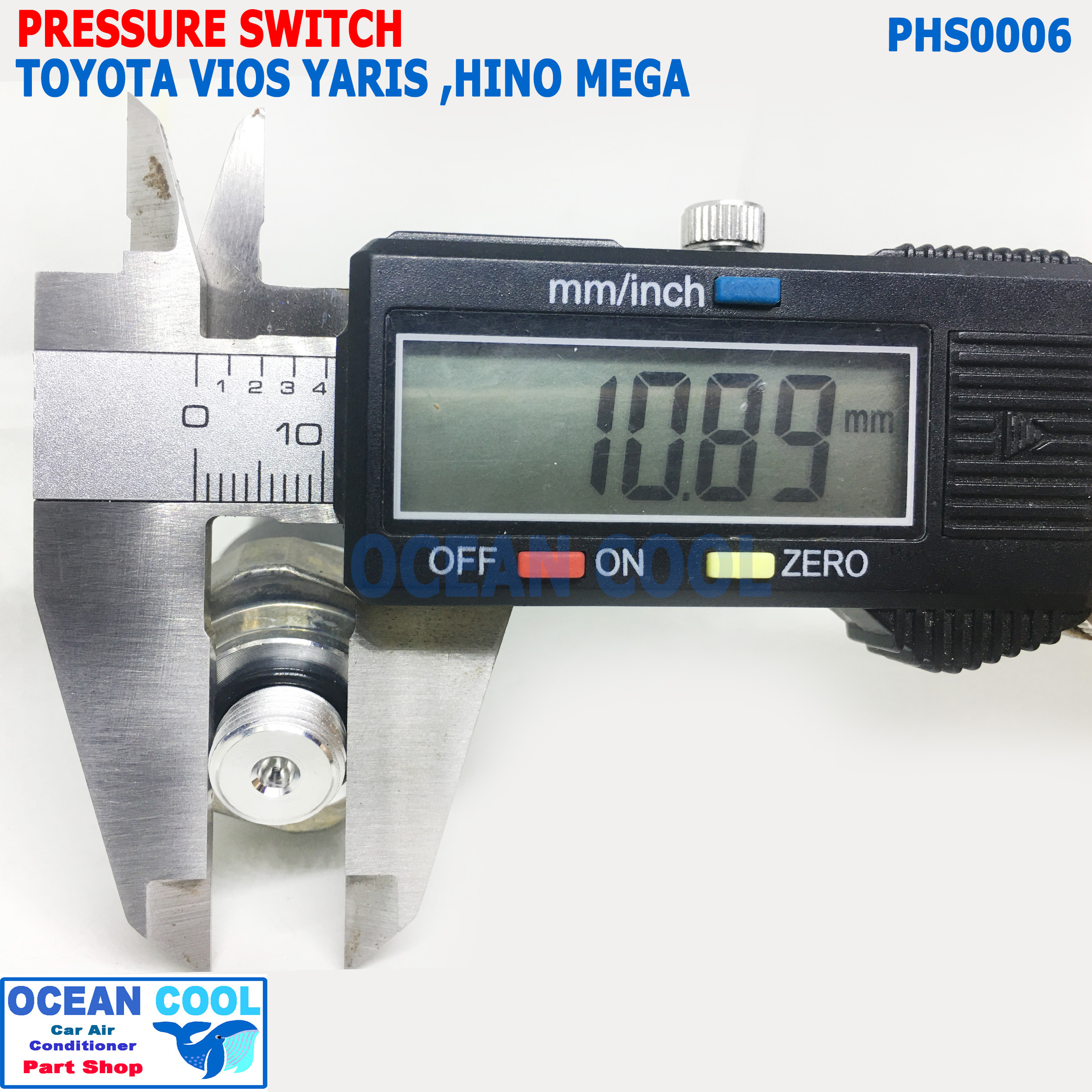 สวิตซ์ เพรสเชอร์ โตโยต้า ยาริส . ฮีโน่ เมก้า PHS0006 DENSO รหัส 443440-0720 pressure switch toyota yaris vios สวิทซ์เพรสเชอร์