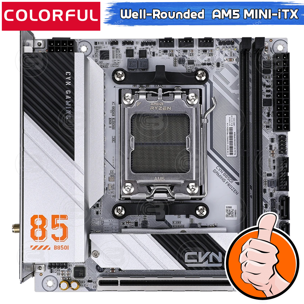 [CoolBlasterThai] COLORFUL MAINBOARD CVN B850I GAMING FROZEN V14 AMD AM5 DDR5 Mini-iTX ประกัน 3 ปี