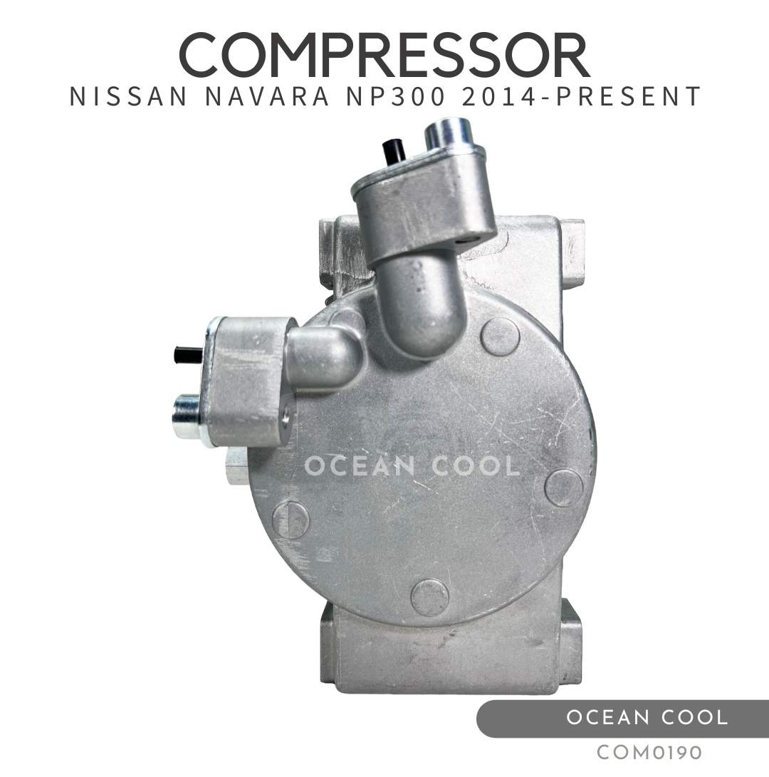 คอมเพรสเซอร์ นิสสัน นาวาร่า NP300 2014 - ปัจจุบัน COM0190 COMPRESSOR NISSAN NAVARA NP300 ’14 - PRESENT นิสสัน บิ๊กเอ็ม ฟรอนเทีย นาวาร่า เอ็นพี300