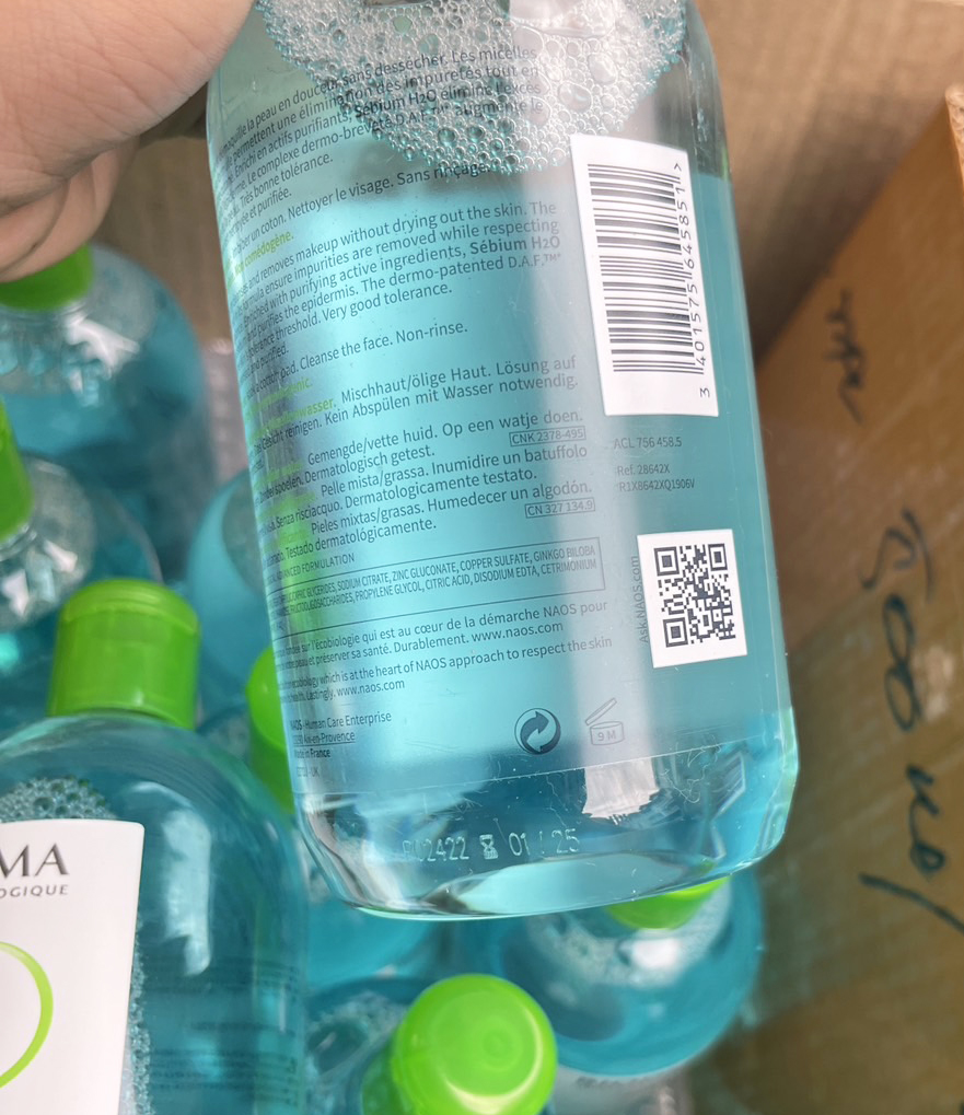 เซต 2 ชิ้น Bioderma Sebium H2O 500ml. ฝาเขียว สําหรับผิวผสม-ผิวมัน