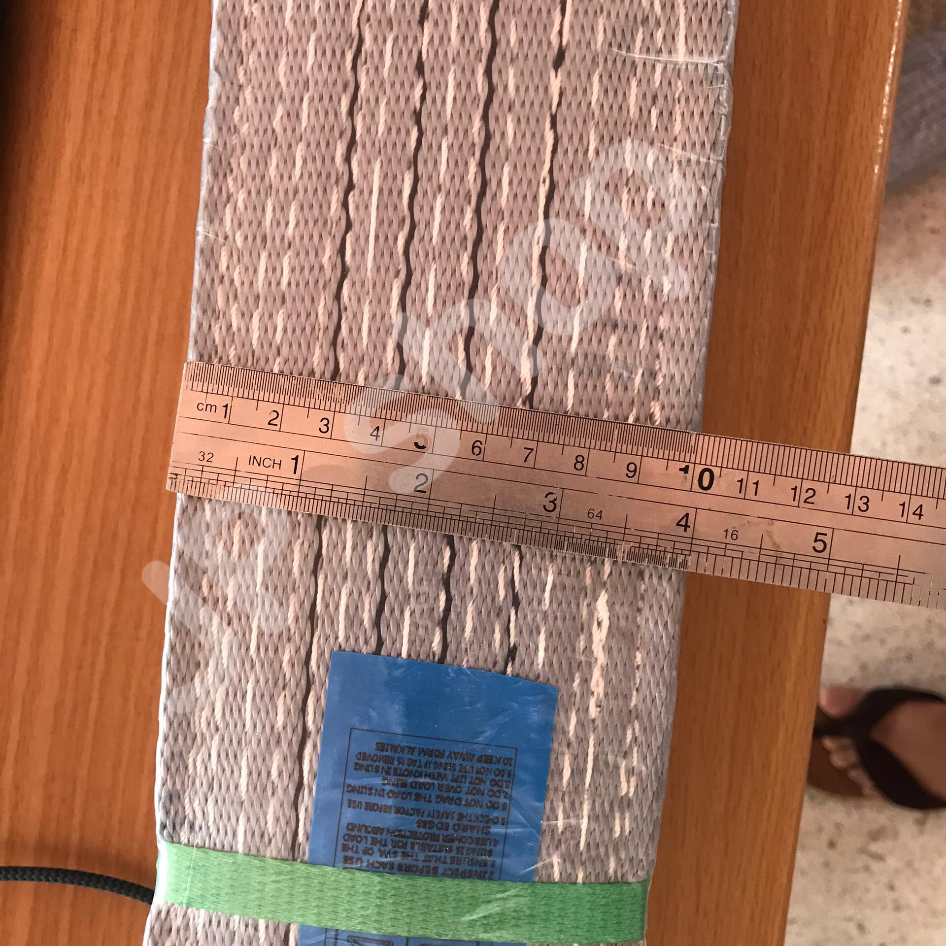 สายพานยกของขนาด4 เมตร สีเทา หนา ทนทาน แข็งแรง สายสลิง ยกรถเครน สายยกของ อุปกรณ์ยกของหนักสลิงแบนแขวน สายลาก กว้าง 4 นิ้ว ยาว 4 เมตร ยกได้ 4 ตัน #06500