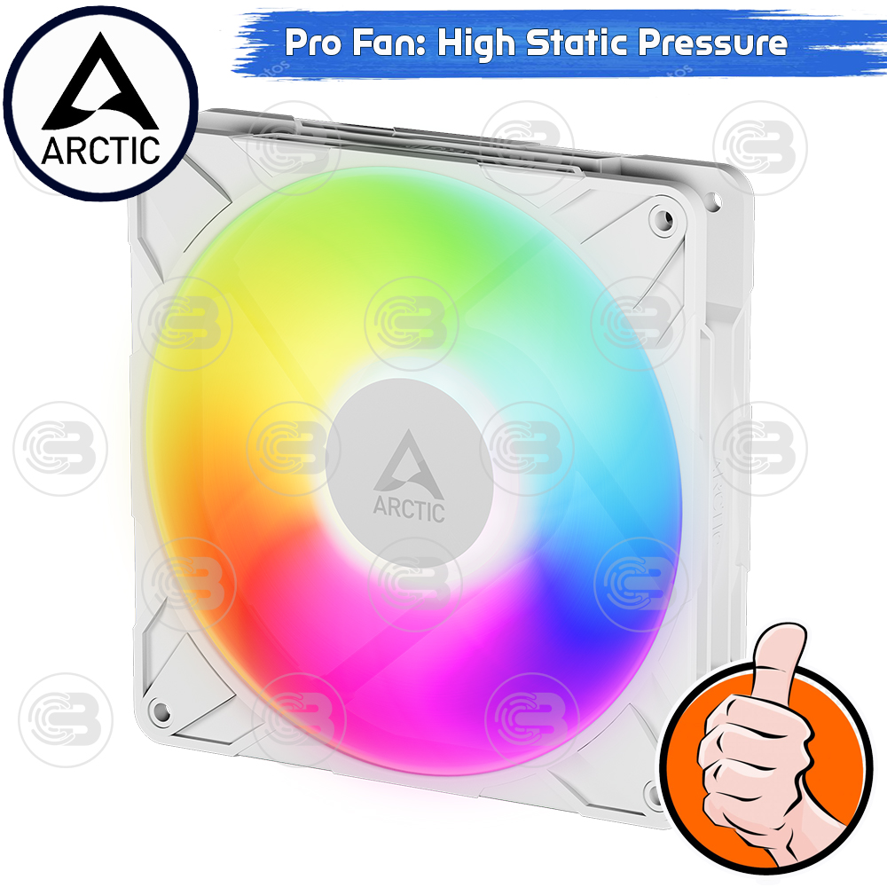 [CoolBlasterThai] ARCTIC P14 PRO A-RGB White (size 140 mm.) X3 Value Pack PC Fan Case ประกัน 6 ปี