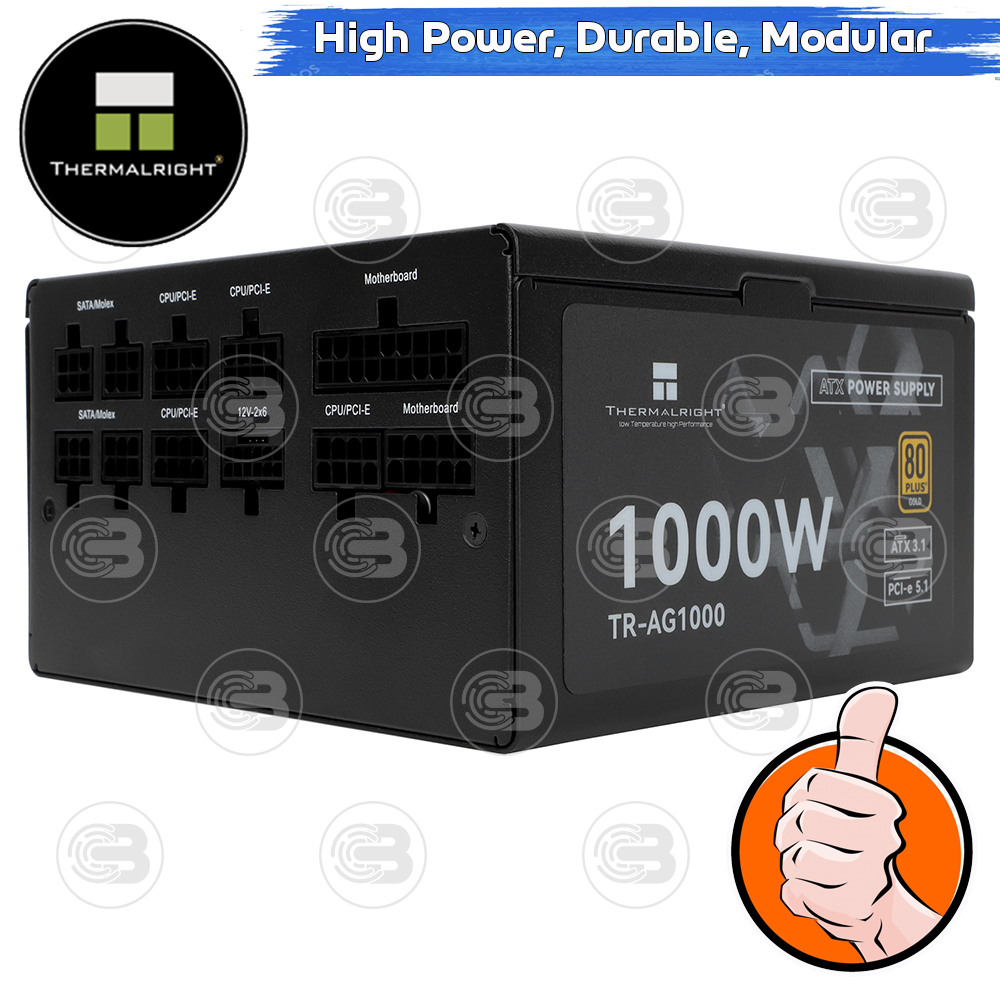 [CoolBlasterThai] Thermalright Power Supply 1000W 80 Plus Gold Full Modular (AG-1000) ประกัน 10 ปี