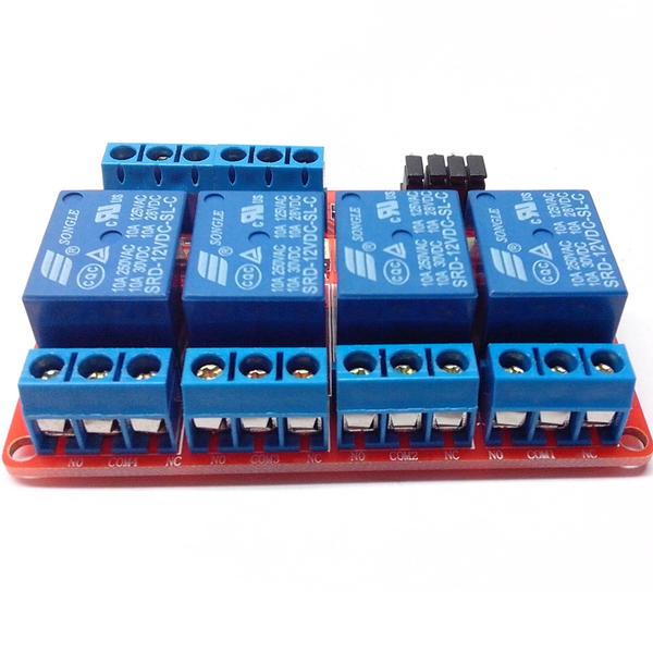 บอร์ด Relay 4 ช่อง 12V Relay Module 12V 4 Channel isolation High And Low Trigger 250V/10A