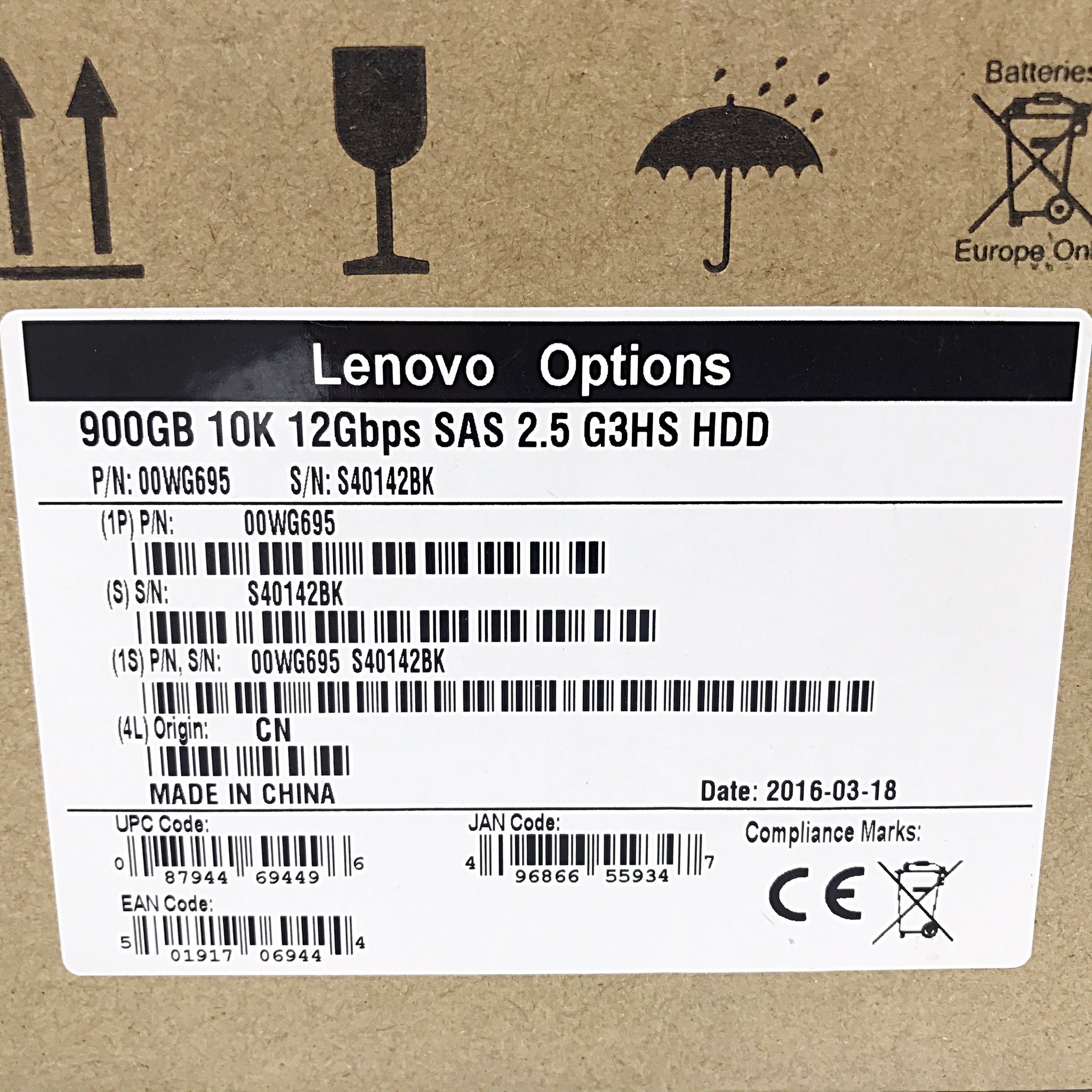 NEW, IBM 00WG695 00WG696 [TorCompTH Thailand - ขาย จำหน่าย ราคา] IBM 900GB 10K 12Gbps SAS 2.5in G3HS HDD for x3550 M5 x3650 M5