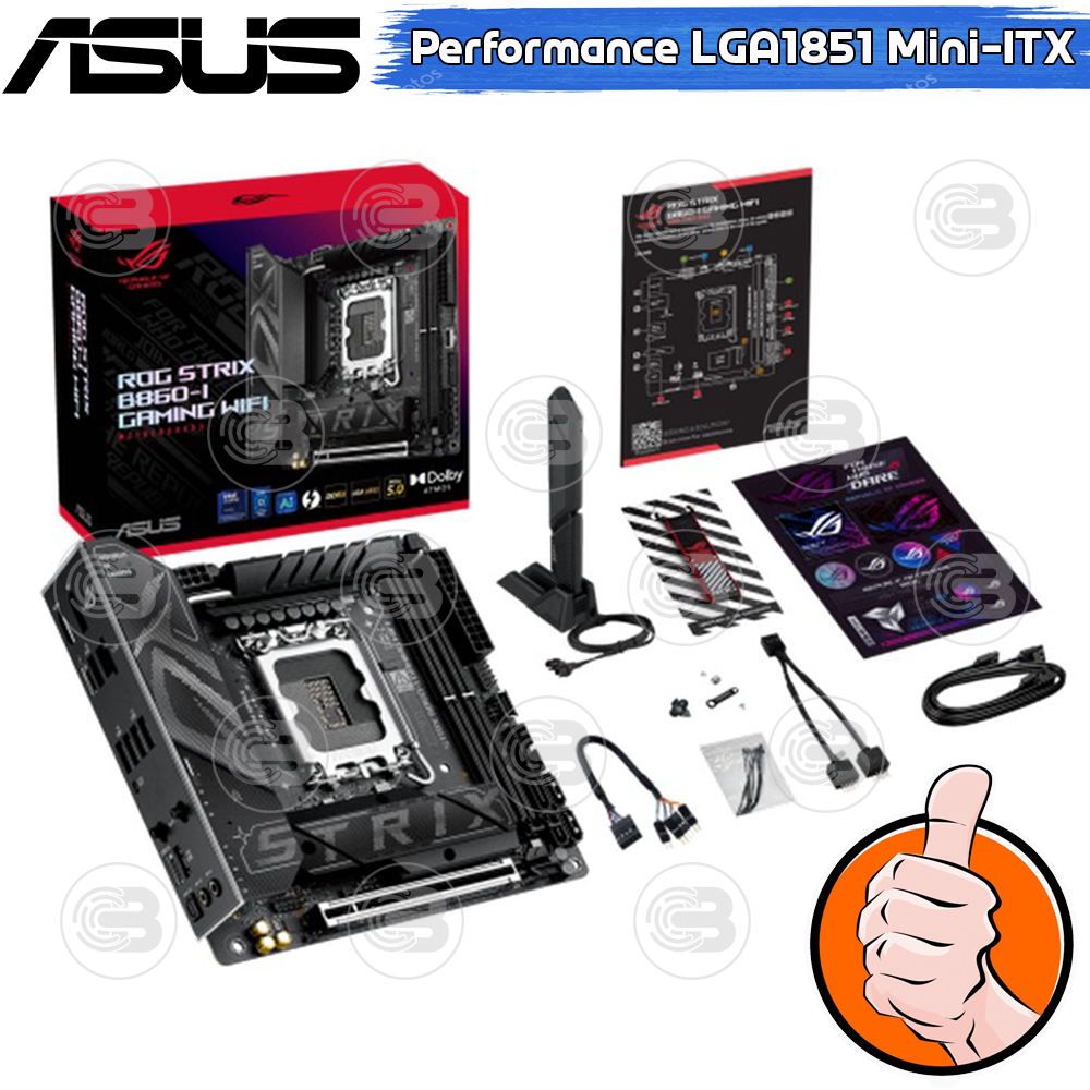 [CoolBlasterThai] ASUS MAINBOARD ROG STRIX B860-I GAMING WIFI INTEL SOCKET LGA1851 DDR5 MINI-ITX ประกัน 3 ปี