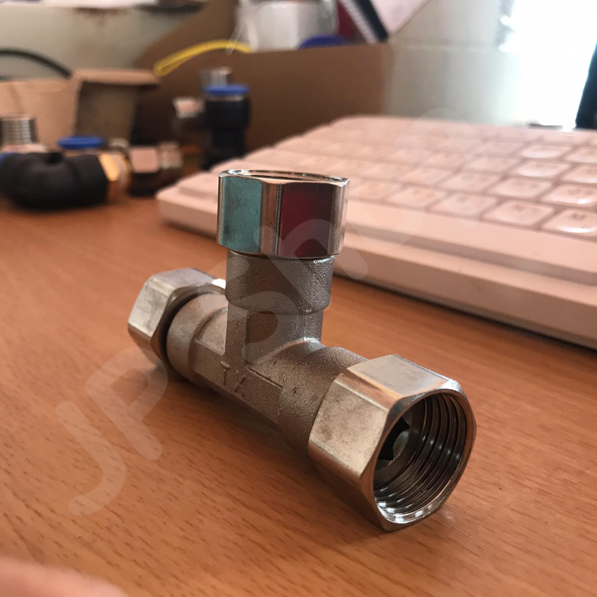 สามทางยูเนี่ยน 1/2'' (4หุน) พร้อมลูกยาง สแตนเลส304 #0355