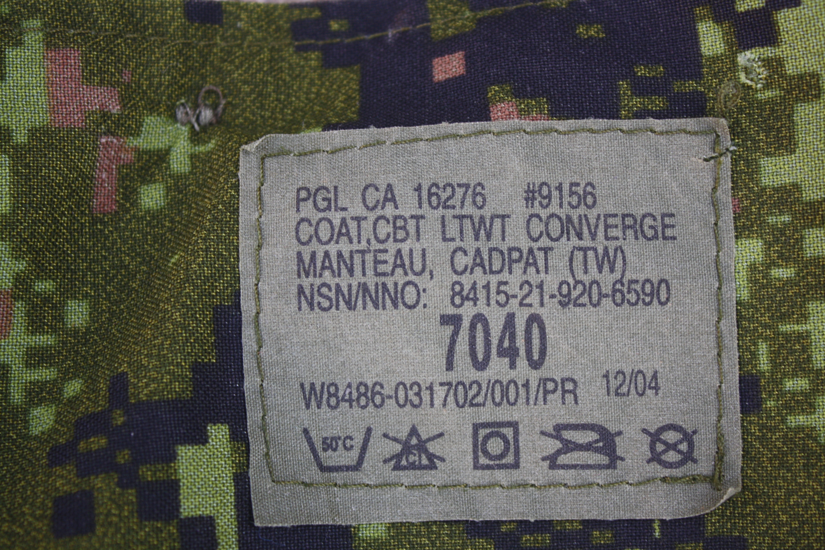 เสื้อทหารแคนนาดา “Improved Combat Uniform”