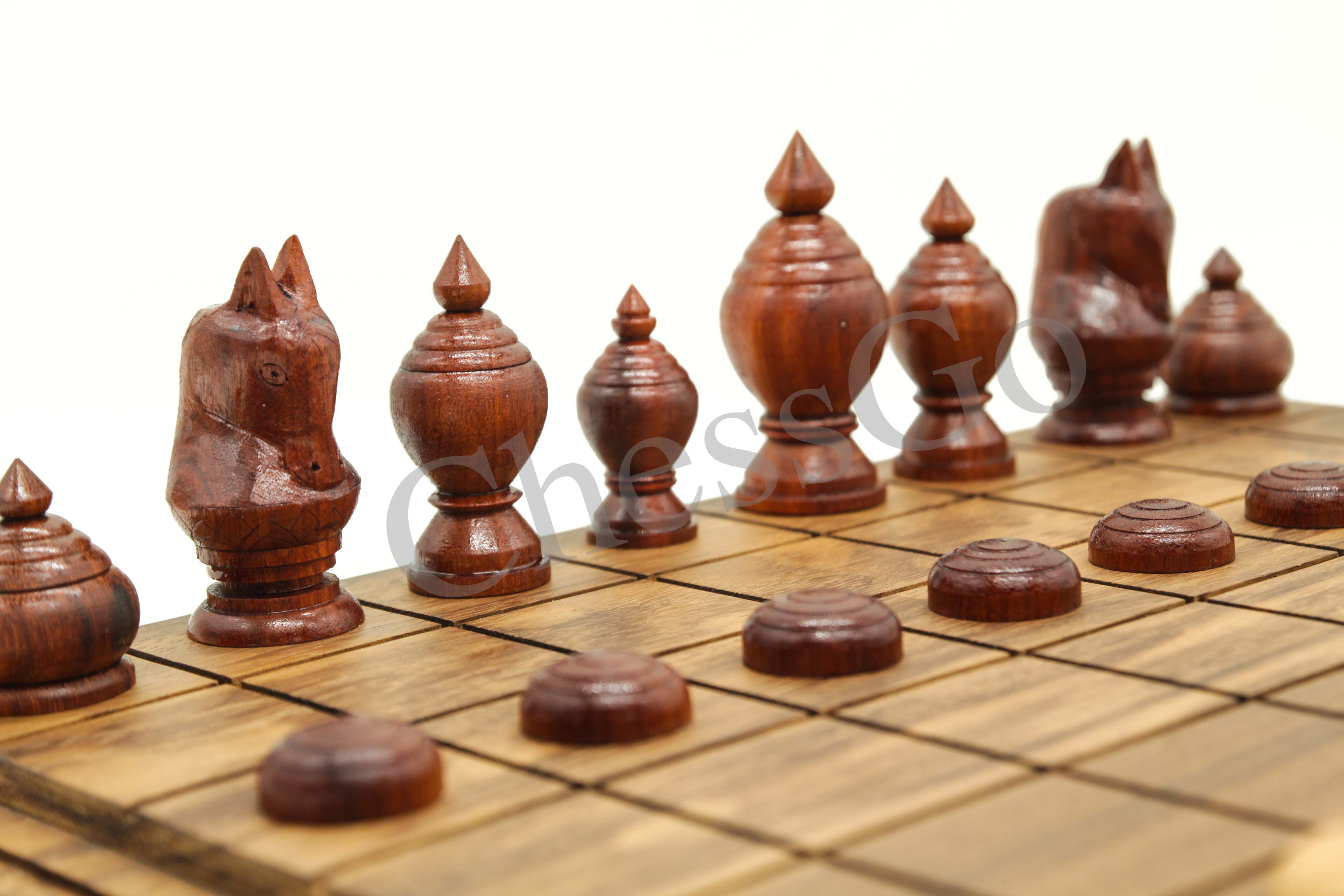 ชุดหมากรุกไทยไม้พฤกษ์(ตัวไม้รุ่นขุนศึก ชุดใหญ่)