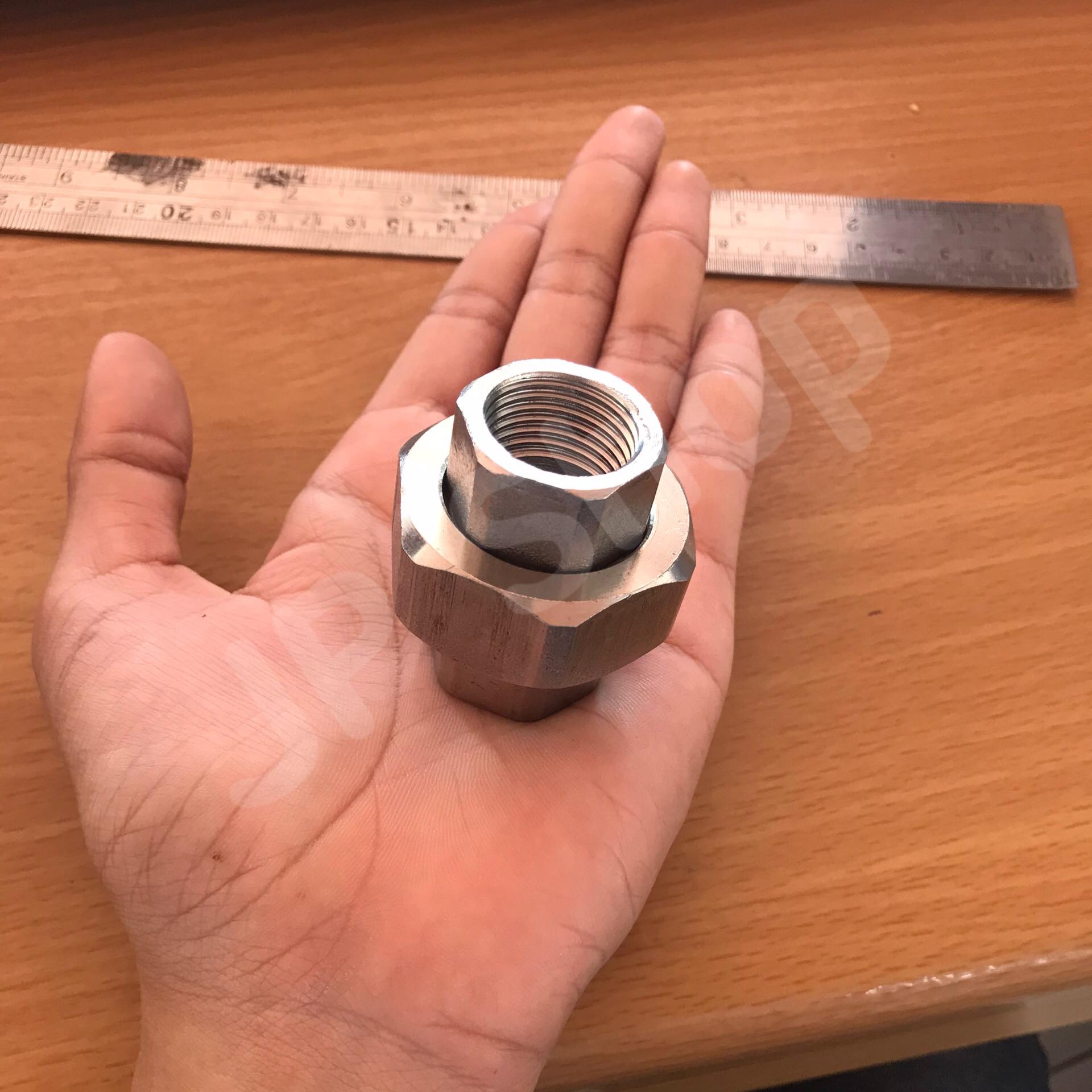 ข้อต่อตรงสแตนเลส304เกลียวใน ขนาด 4 หุน นิปเปิ้ลเกลียวใน 4 หุน #2954