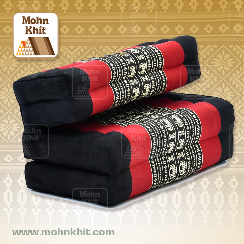 เบาะหมอนขิด 3 พับ,เบาะนั่งสมาธิพับได้ 54x76x12cm //Foldable Meditation Floor Seat 2 in 1 Set Meditation Pillow