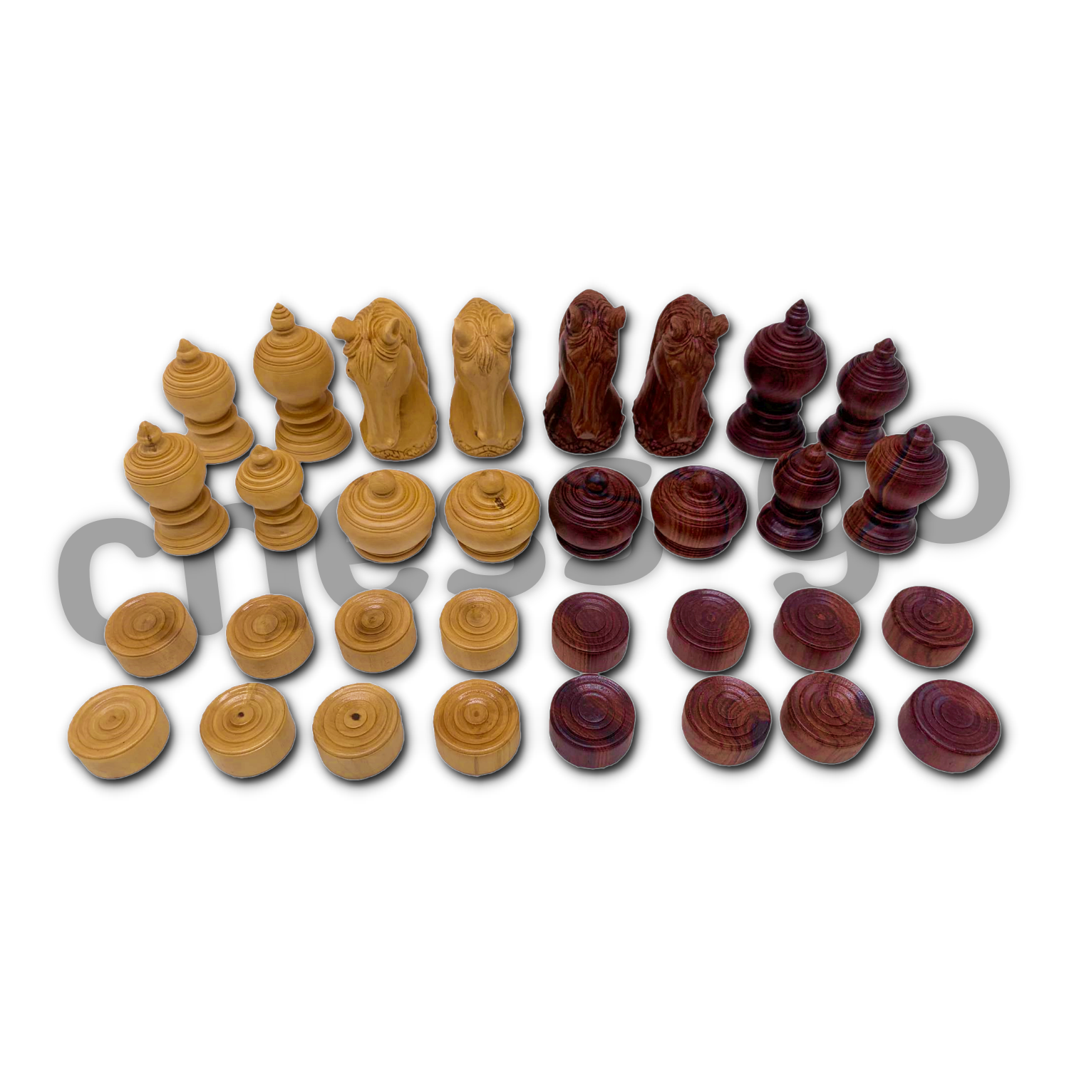 ตัวหมากรุกไทยไม้เนื้อแข็ง รุ่น Platinum set B