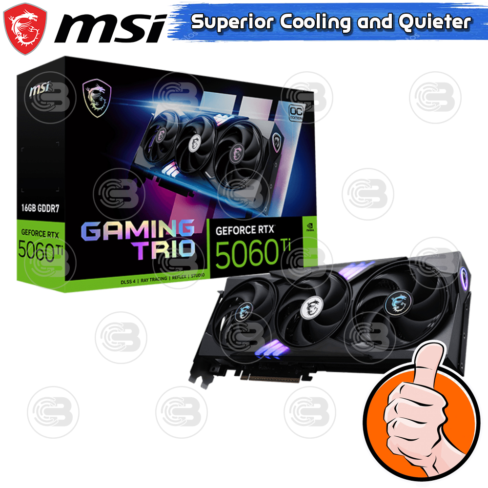 [CoolBlasterThai] MSI GeForce RTX 5060 Ti 16G GAMING TRIO OC GDDR7 (3Y)