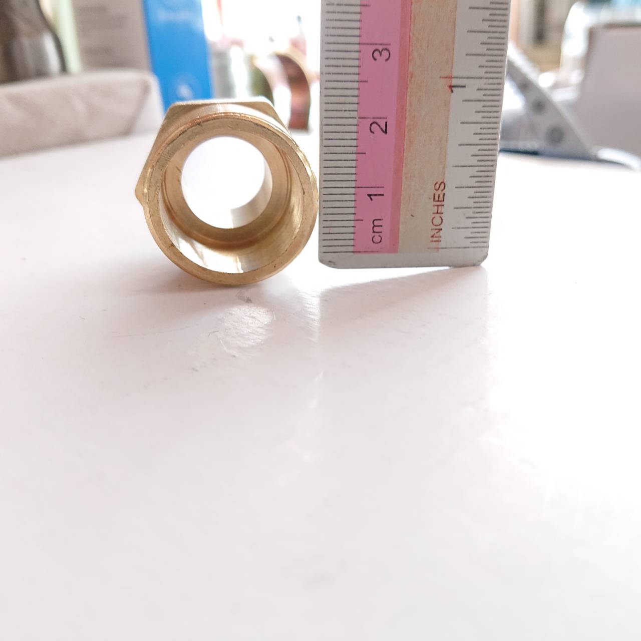 ทองเหลือง ข้อต่อตรง6หุนลด4หุน เกลียวนอก นิปเปิ้ล #060425