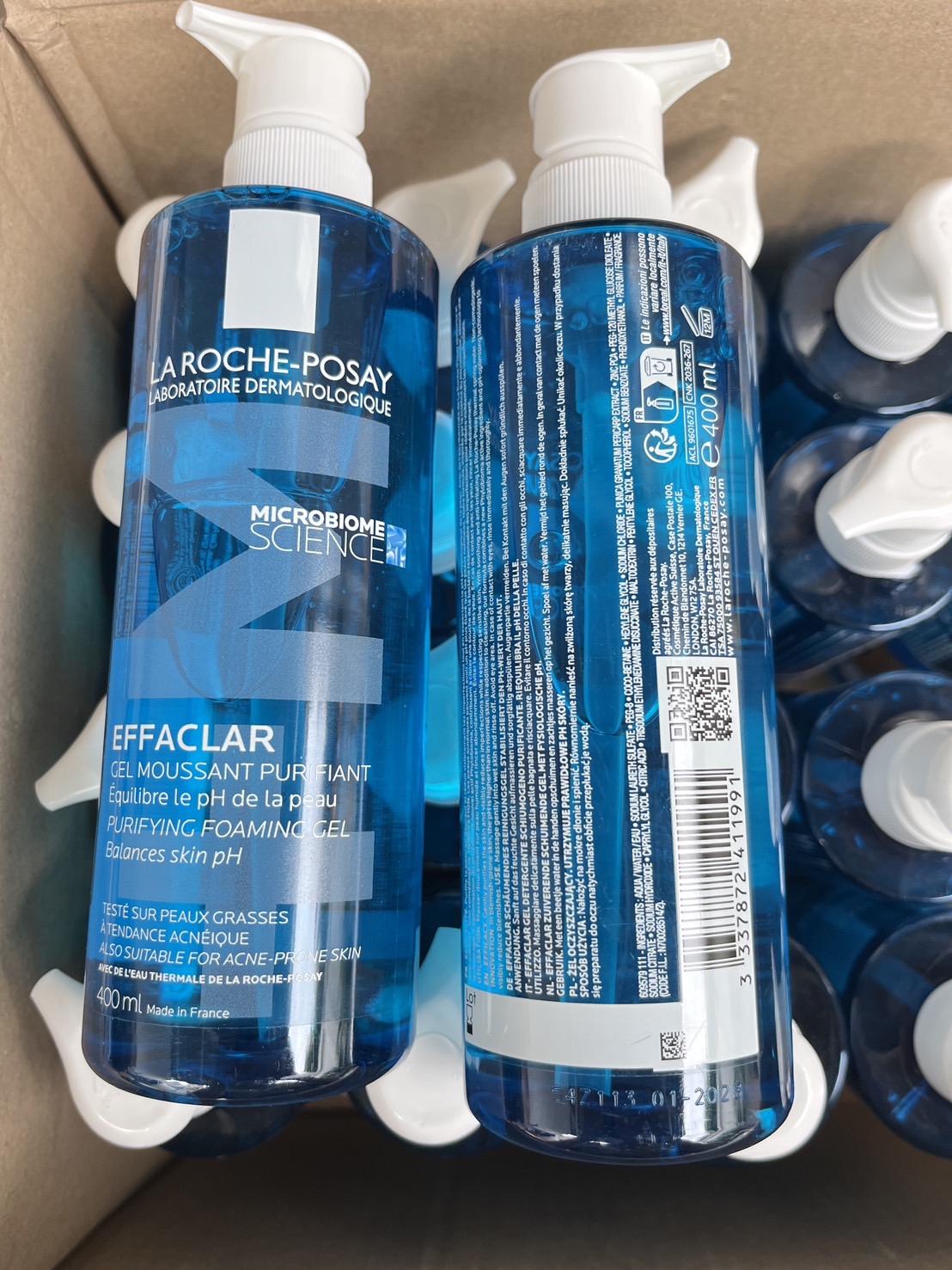 La Roche-Posay Effaclar Purifying Foaming Gel ขนาดใหญ่ 400ml. คลีนเซอร์สำหรับผิวมัน เป็นสิวง่าย