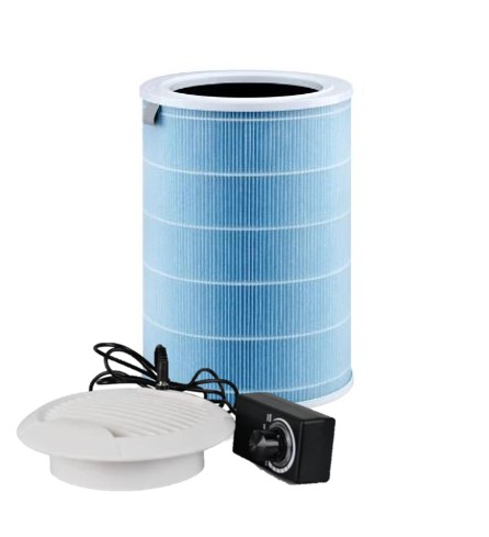 เครื่องฟอกอากาศ กรองฝุ่น PM2.5 ราคาประหยัด ไส้กรอง HEPA H12 สีฟ้า (Air Purifier)