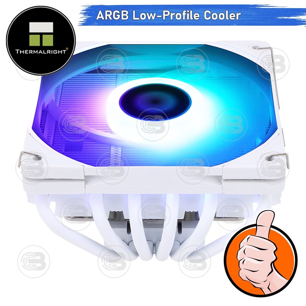 [CoolBlasterThai] Thermalright AXP120-X67 WHITE ARGB Low-Profile CPU Cooler with 6 Heatpipes (AM5/LGA1851 Ready) ประกัน 6 ปี