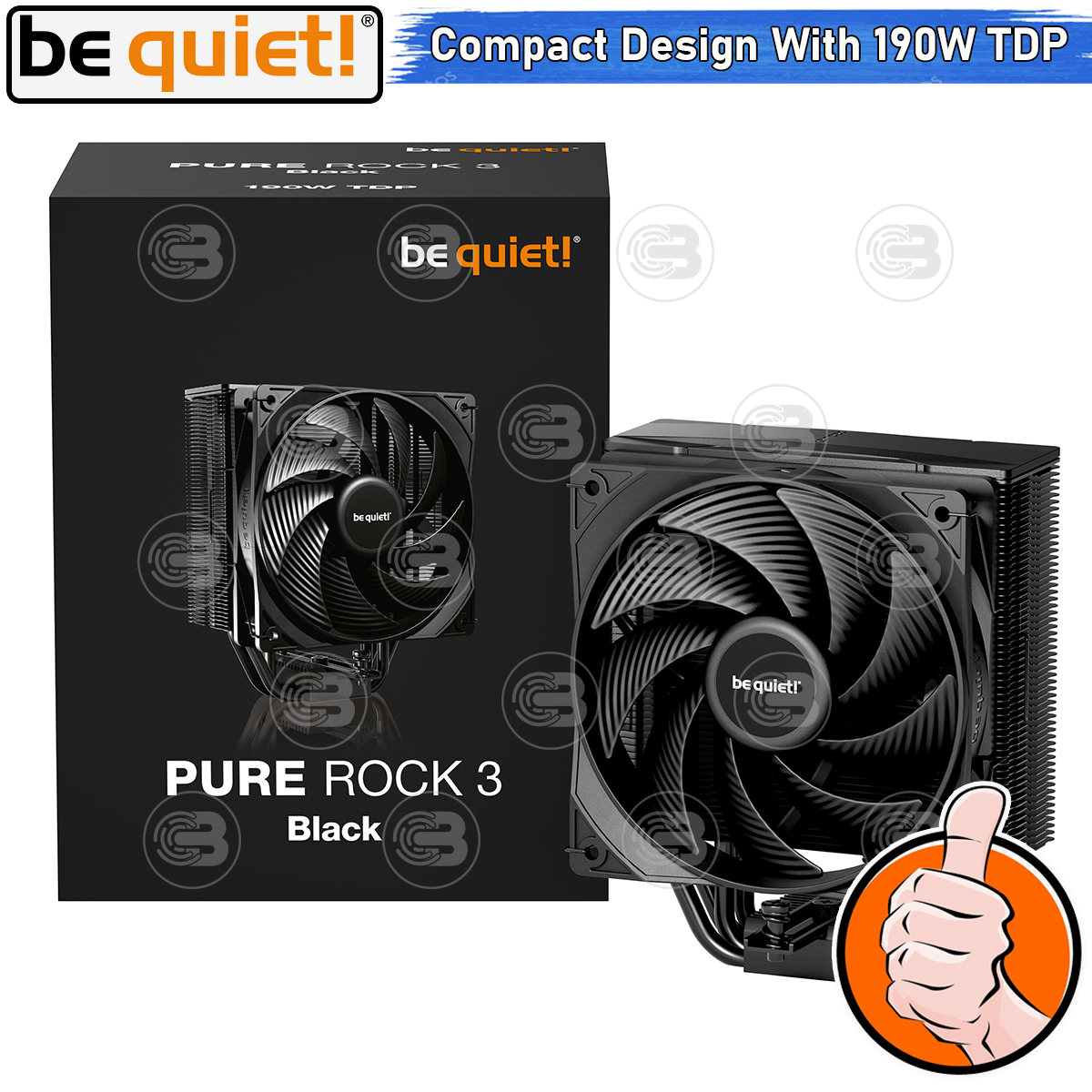 [CoolBlasterThai] Be Quiet PURE ROCK 3 Black Heat Sink CPU Cooler (AM5/LGA1851 Ready) (BK039) ประกัน 3 ปี