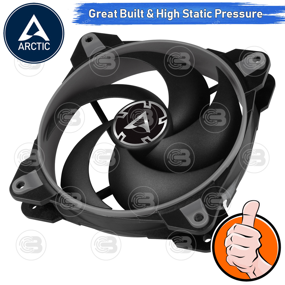 [CoolBlasterThai] ARCTIC BioniX P120 Grey Pressure-optimised with PWM PST(size 120 mm.) PC Fan Case ประกัน 6 ปี