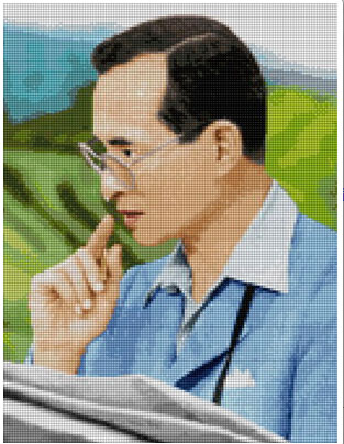 ในหลวง (พระเสโทหยด) สี่เหลี่ยม (เล็ก)