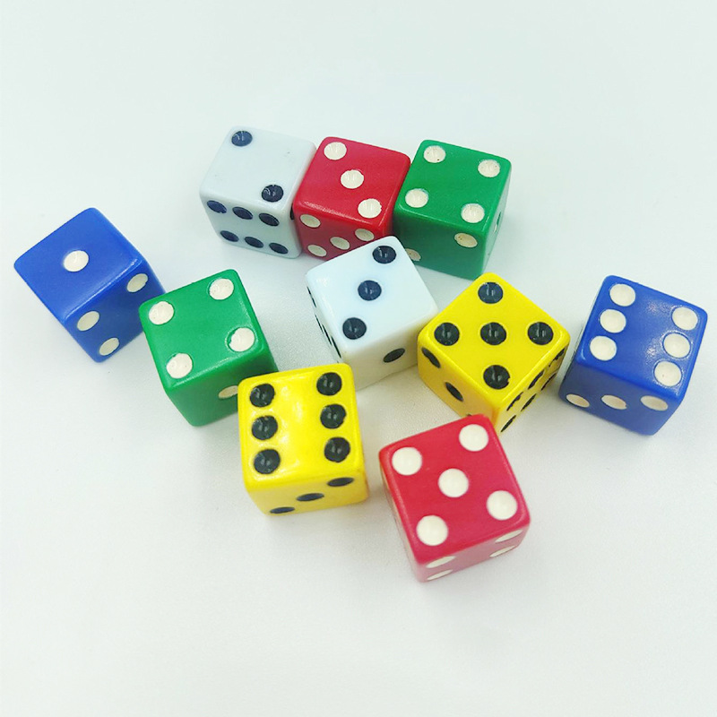 ลูกเต๋าเมลามีนอย่างดี Melamine Dice 16mm (มุมเหลี่ยม)