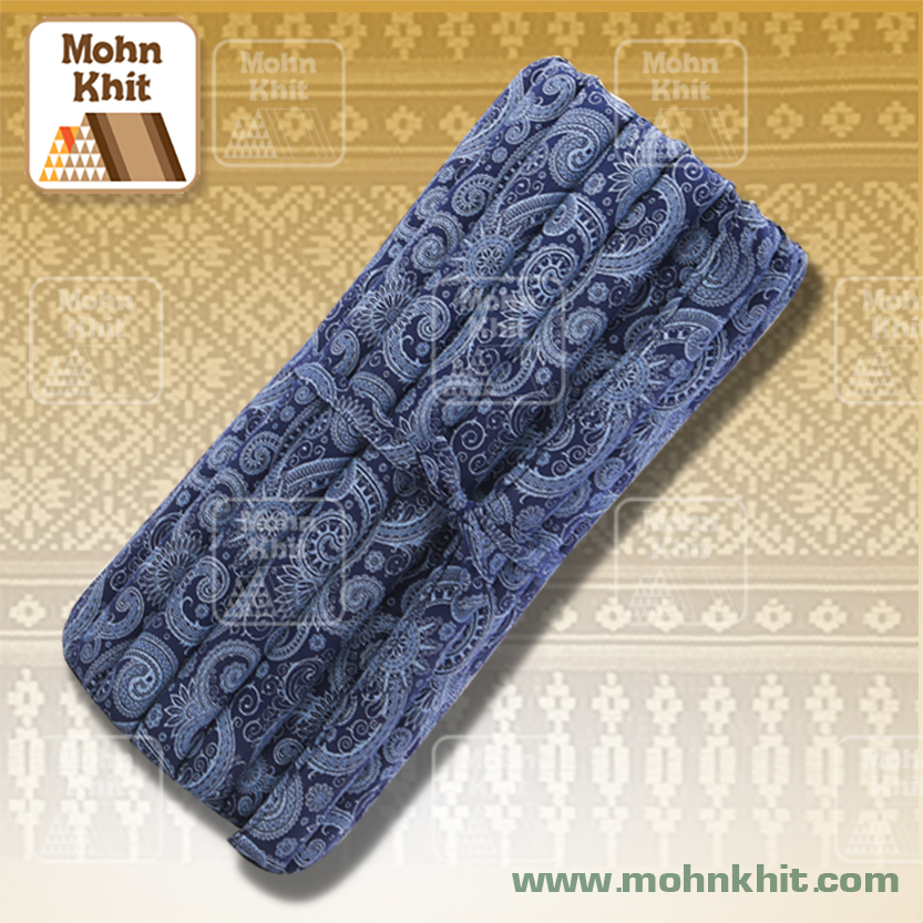 ที่นอนระนาดผ้าฝ้ายพื้นเมืองสีกรมท่า 100x200 Cm Thai Roll Up Floor Beds Mattress Kapok100%