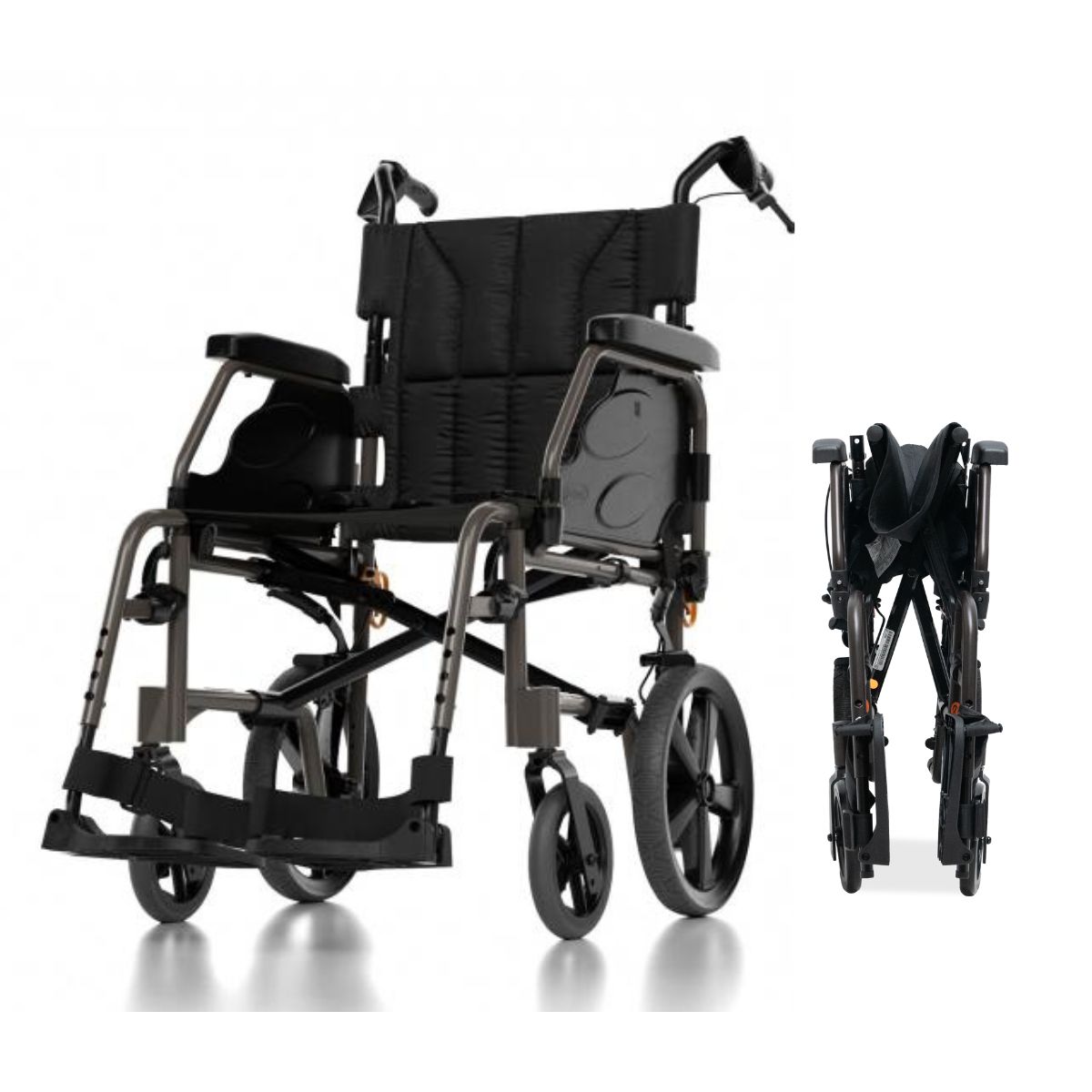 รถเข็นผู้ป่วย วีลแชร์ผู้สูงอายุพกพา รุ่นใหม่ ยี่ห้อ Invacare รุ่น Action 2NG Transit Lite รับประกัน 2 ปี