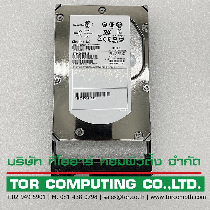 EMC AX-SS10-400 005048811 [TorCompTH - ขาย จำหน่าย ราคา] EMC 400GB 10K SAS 3Gb 3.5IN HDD (ST3400755SS) for EMC AX4-5