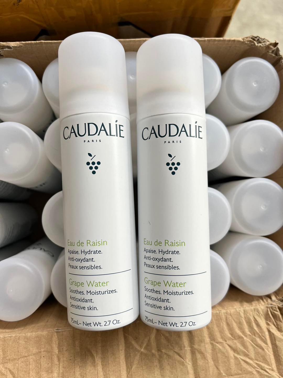 Caudalie Grape Water Moisturizing Face Mist 75ml. สเปรย์เพิ่มความสดชื่นจากน้ำองุ่นออแกนนิค