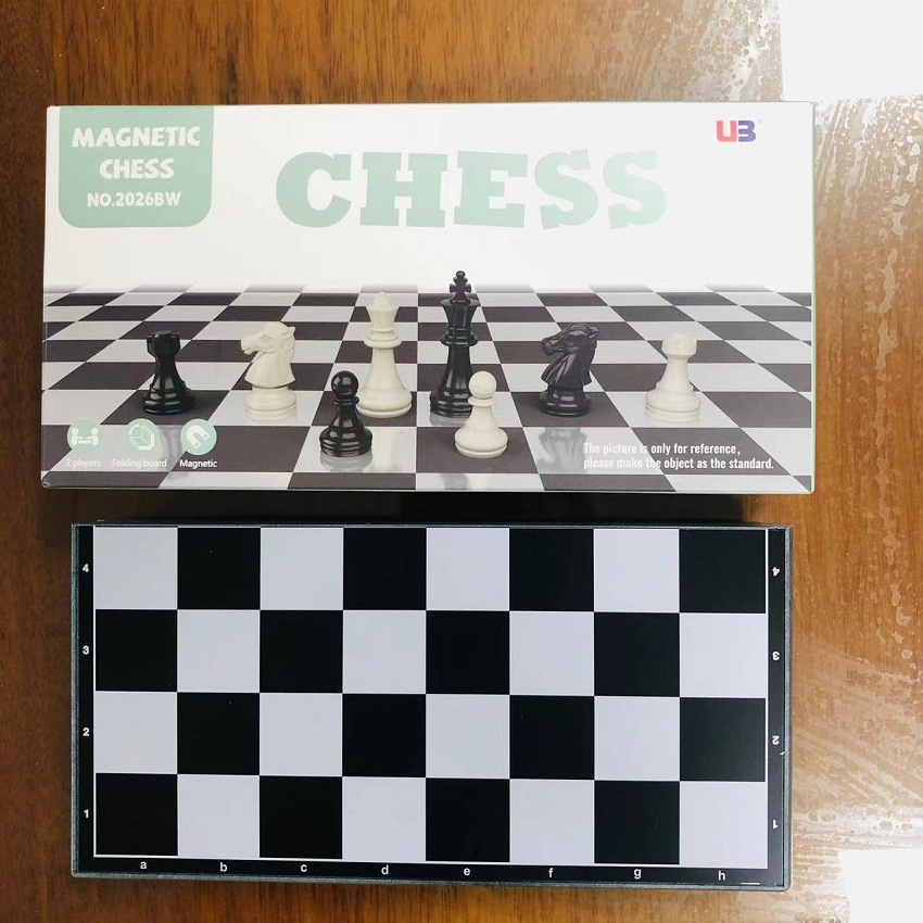 หมากรุกสากลแม่เหล็ก Black&White Magnetic Chess